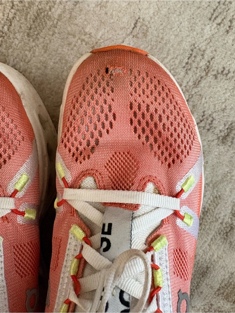 On Running Womens Cloudeclipse Flame/Ivory Orange Athletic Running Shoes